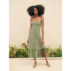 Zara Linen Midi Length Dress